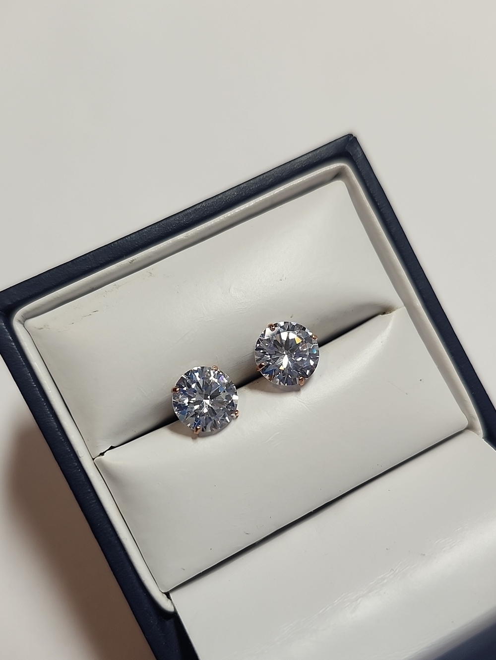 10K Solid Rose Gold Stud Earrings